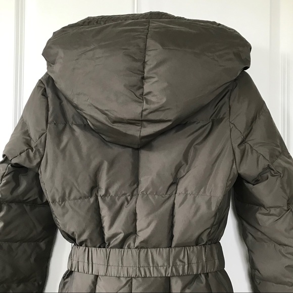 T Tahari Hooded Belted Down Filled Puffer Coat - Picture 9 of 14